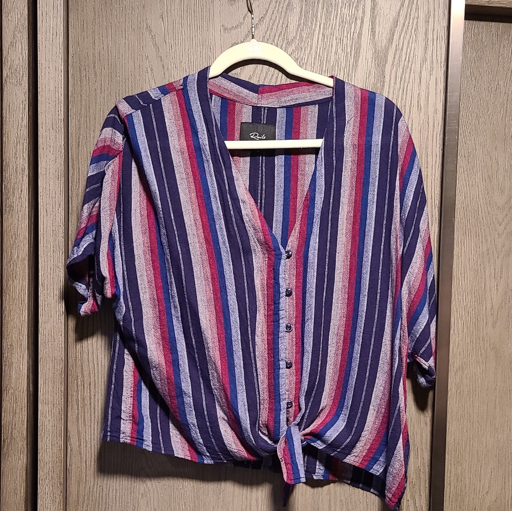 Rails Thea Tie-Front Top L Multi